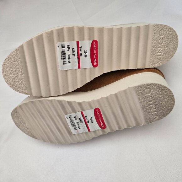 Vince Zola Platform Faux Shearling Suede Loafers SZ 7 - Picture 12 of 12